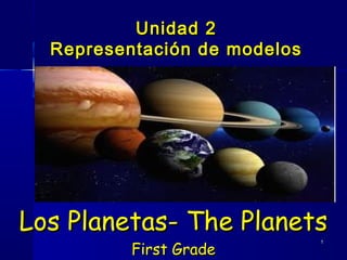 Unidad 2
  Representación de modelos




Los Planetas- The Planets
          First Grade
                              1
 