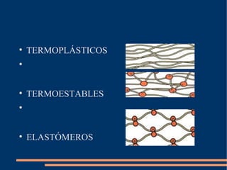 TERMOPLÁSTICOS TERMOESTABLES ELASTÓMEROS 