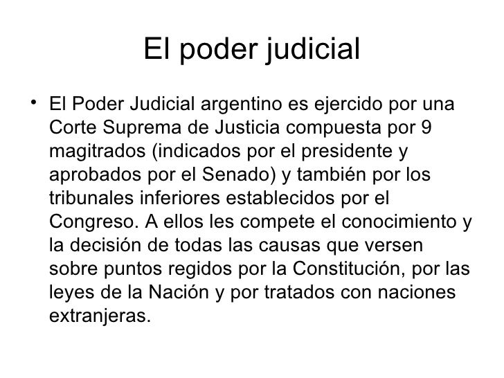 Los Poderes De La Nación Argentina