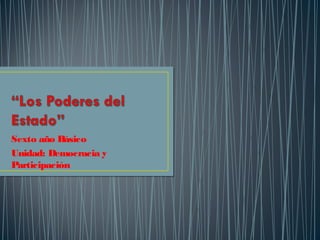 Sexto año Básico
Unidad: Democracia y
Participación

 