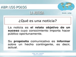 ABP: LOS POLOSABP: LOS POLOS
SUEÑA - CREA - COMPARTE
Made in consolación
Aprendo + contigoAprendo + contigo
LA NOTICIALA NOTICIA
 