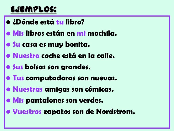 los posesivos