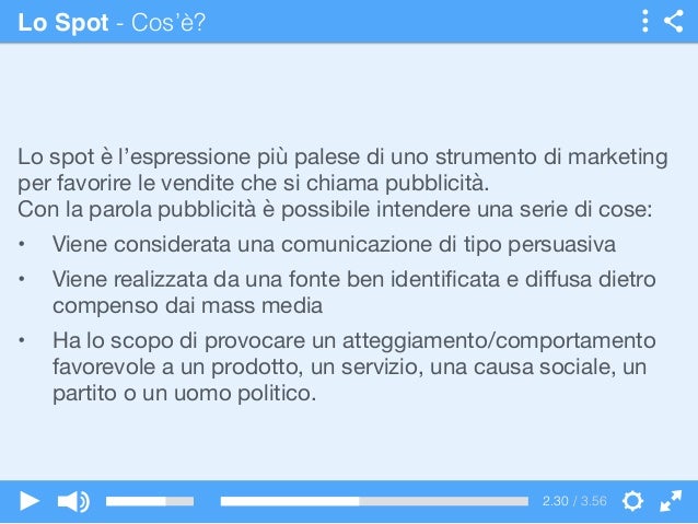 Lo Spot Pubblicitario