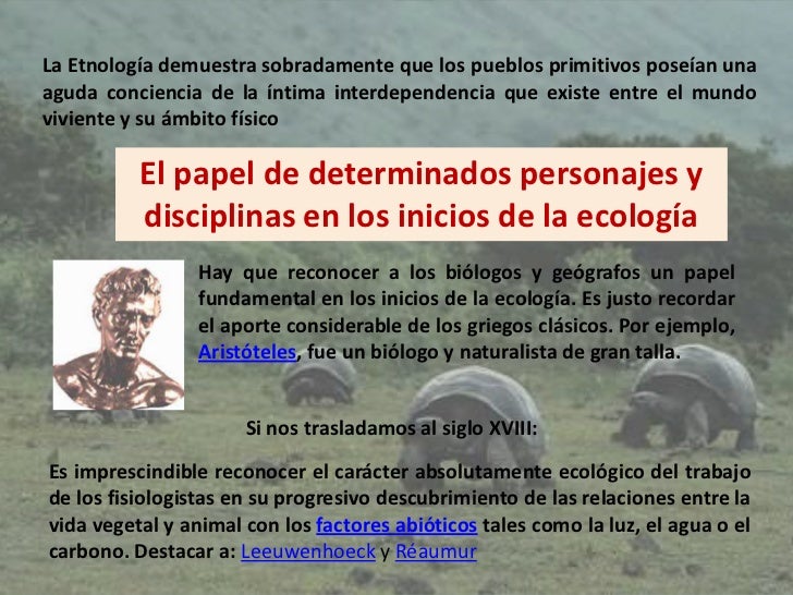 Los precursores de la ecologia y el evolucionismo