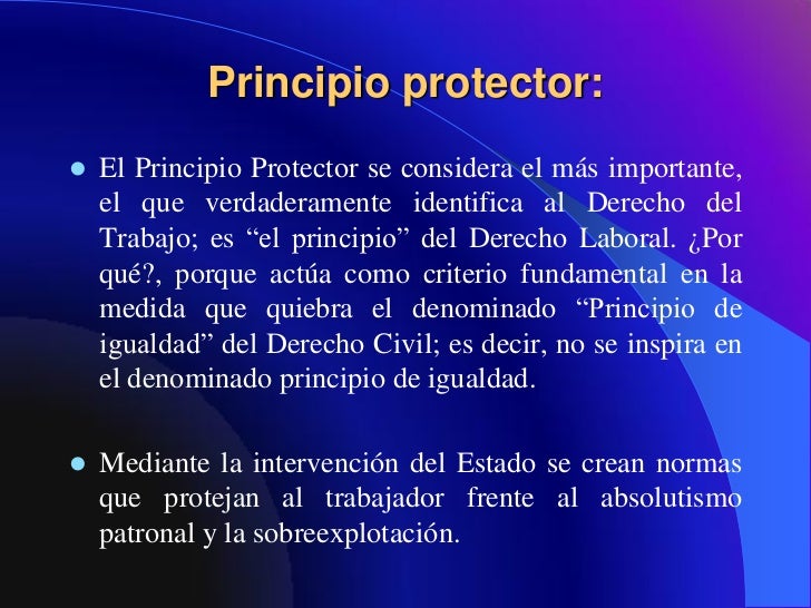Los principios del derecho laboral