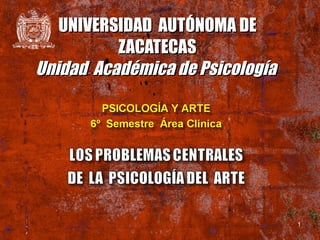 UNIVERSIDAD  AUTÓNOMA DE ZACATECAS Unidad  Académica de Psicología  