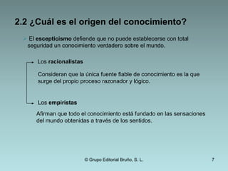 2.1 ¿Es posible conocer?LA DUDA CARTESIANA