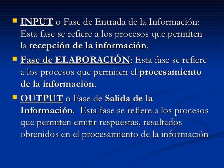 Los procesos cognitivos