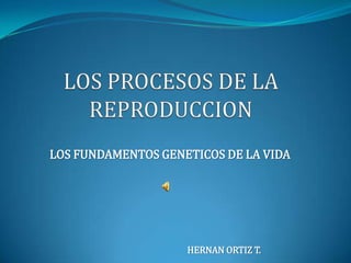 LOS PROCESOS DE LA REPRODUCCION LOS FUNDAMENTOS GENETICOS DE LA VIDA HERNAN ORTIZ T. 