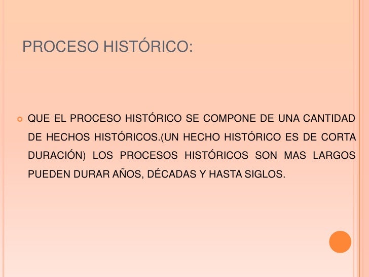 Los procesos históricos mundiales