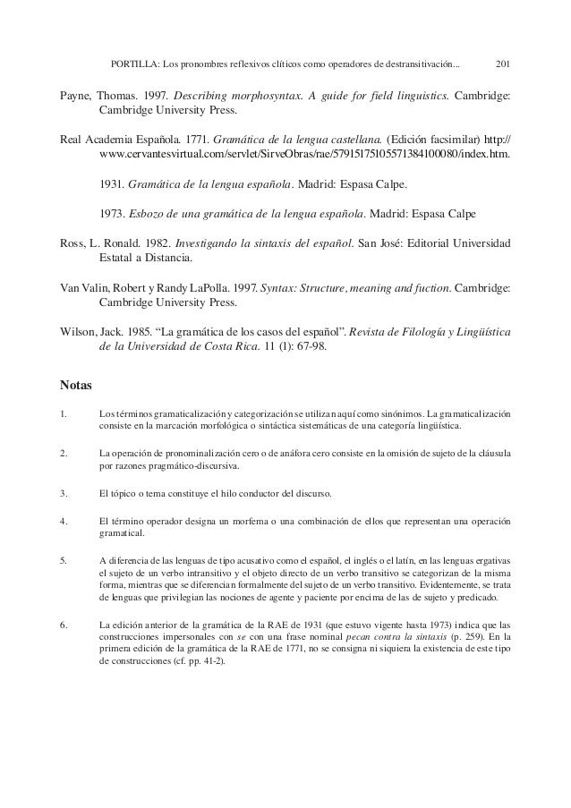 thomas payne describing morphosyntax los pronombre reflexivos cl 237 236 ticos como operadores de thomas payne describing morphosyntax los pronombre reflexivos cl 237 236 ticos como operadores de