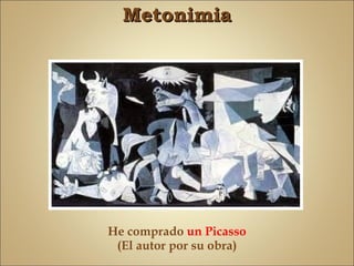 Metonimia




He comprado un Picasso
 (El autor por su obra)
 