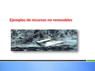 Ejemplos de recursos no renovables
 