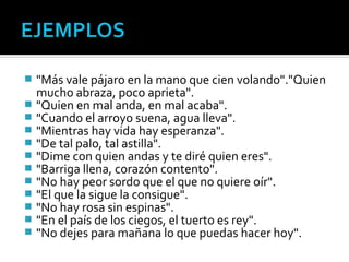 Los refranes | PPT