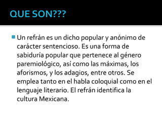 Los refranes | PPT