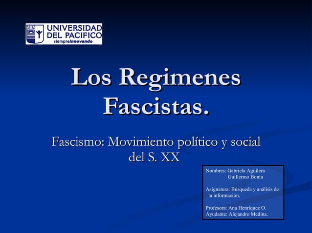 Los Regimenes Fascistas PPT