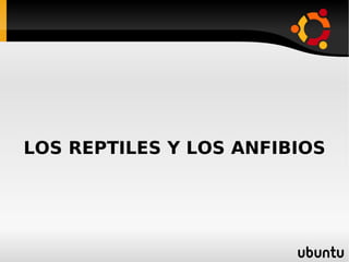 LOS REPTILES Y LOS ANFIBIOS
 