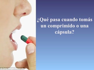 ¿Qué pasa cuando tomás un comprimido o una cápsula? 