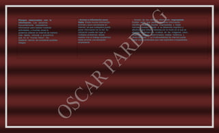 Riesgos relacionados con la
información. Las personas
frecuentemente necesitamos
información para realizar nuestras
actividades, y muchas veces la
podemos obtener en Internet de manera
más rápida, cómoda y económica
que en el "mundo físico". No
obstante hemos de considerar posibles
riesgos:
- Acceso a información poco
fiable. Existe mucha información
errónea y poco actualizada en
Internet, ya que cualquiera puede
poner información en la red. Su
utilización puede dar lugar a
múltiples problemas: desde
realizar mal un trabajo académico
hasta arruinar una actuación
empresarial.
- Acceso de los niños a información inapropiada.
Existen webs que pese a contener información
científica, pueden resultar inapropiadas y hasta
nocivas (pueden afectar a su desarrollo cognitivo y
afectivo) para niños y menores por el modo en el que se
abordan los temas o la crudeza de las imágenes (sexo,
violencia, drogas, determinados relatos históricos y
obras literarias...). La multimedialidad de Internet puede
hacer estos contenidos aún más explícitos e impactantes.
 