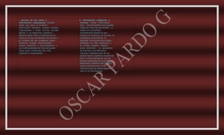 - Acceso de los niños a
información inapropiada. Existen
webs que pese a contener
información científica, pueden resultar
inapropiadas y hasta nocivas (pueden
afectar a su desarrollo cognitivo y
afectivo) para niños y menores por el
modo en el que se abordan los temas o
la crudeza de las imágenes (sexo,
violencia, drogas, determinados
relatos históricos y obras literarias...).
La multimedialidad de Internet puede
hacer estos contenidos aún más
explícitos e impactantes.
- Acceso a información peligrosa e
inmoral. Existe información
poco recomendable (pornografía,
violencia, todo tipo de sectas...) y
hasta con contenidos
considerados delictivos que
incitan a la violencia, el racismo, la
xenofobia, el terrorismo, la
pedofilia, el consumo de drogas,
participar en ritos satánicos y
en sectas ilegales, realizar
actos delictivos... La globalidad
de Internet y las diferentes
culturas y legislaciones de los
países hacen posible la existencia
(por lo menos temporal, ya que
grupos especiales de la policía
dedicados a delitos informáticos
realiza actuaciones a nivel
internacional) de estas páginas
web en el ciberespacio.
 