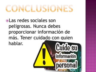 Los riesgos de las redes sociales en internet | PPTX