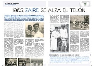 1965, Zaire: Se alza el telón. Artículo publicado en la Revista LOS RIOS. Revista nº 250 