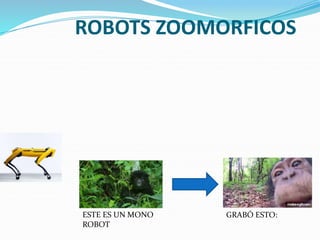 ROBOTS ZOOMORFICOS
ESTE ES UN MONO
ROBOT
GRABÓ ESTO:
 