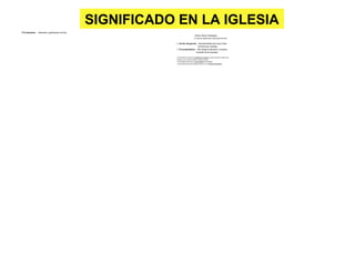 SIGNIFICADO EN LA IGLESIA
1.Fin latreútico: - Adoración y glorificación de Dios.
                                                                                               (Gloria, Santo, Doxología).
                                                                                              La misa se celebra para mayor gloria de Dios.


                                                                    2. Acción de gracias: - Reconocimiento de lo que Cristo
                                                                                            ha hecho por nosotros.
                                                                    3. Fin propiciatorio: - Nos otorga la salvación y la gracia,
                                                                                          el perdón de los pecados.

                                                                    La Eucaristía construye la santidad de la Iglesia, ya que renueva el interior del
                                                                    hombre y en su acción edifica el Reino de Dios.
                                                                    La Eucaristía construye la Universalidad de la Iglesia.
                                                                    La Eucaristía hace que la Iglesia sea fiel a sus orígenes apostólicos.
 