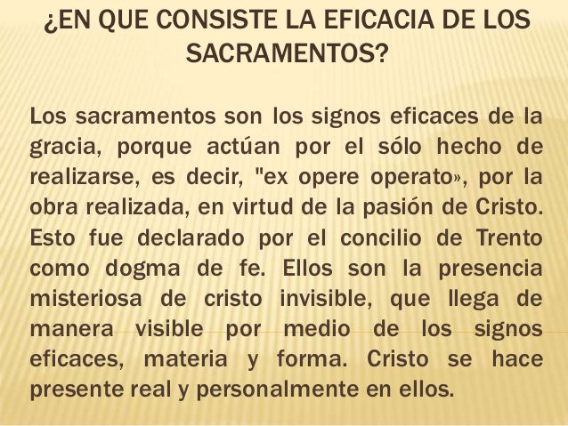 Los sacramentos
