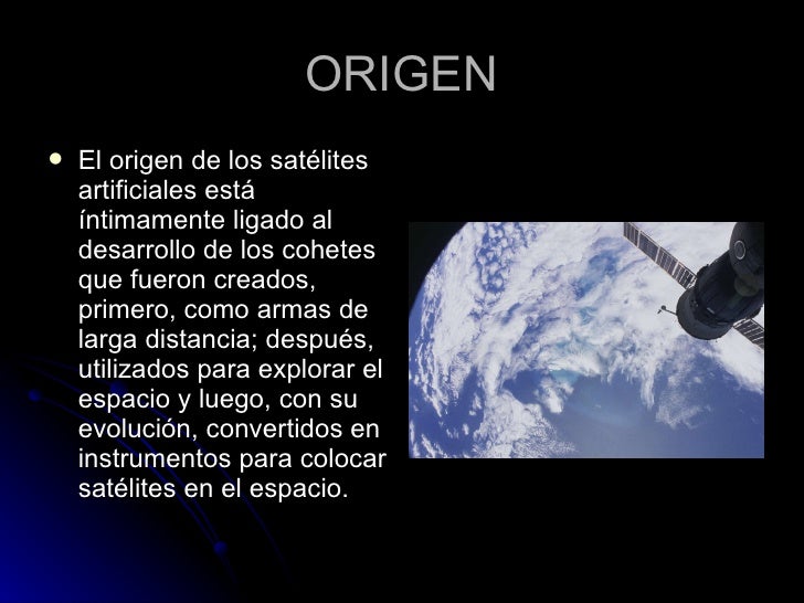 Los Satélites artificiales
