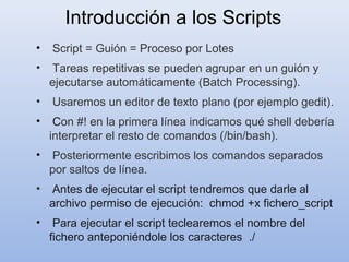 Los scripts de linux | PPT