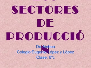 LOS
 SECTORES
    DE
PRODUCCIÓ
     N     De Ainhoa
 Colegio:Eugenio López y López
           Clase: 6ºc
 