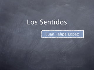 Los Sentidos
     Juan Felipe Lopez
 