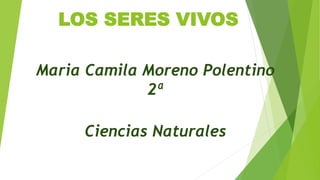 LOS SERES VIVOS
Maria Camila Moreno Polentino
2ª
Ciencias Naturales
 
