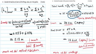 Losses in pipe flow- Major and Minor Losses | PPTX