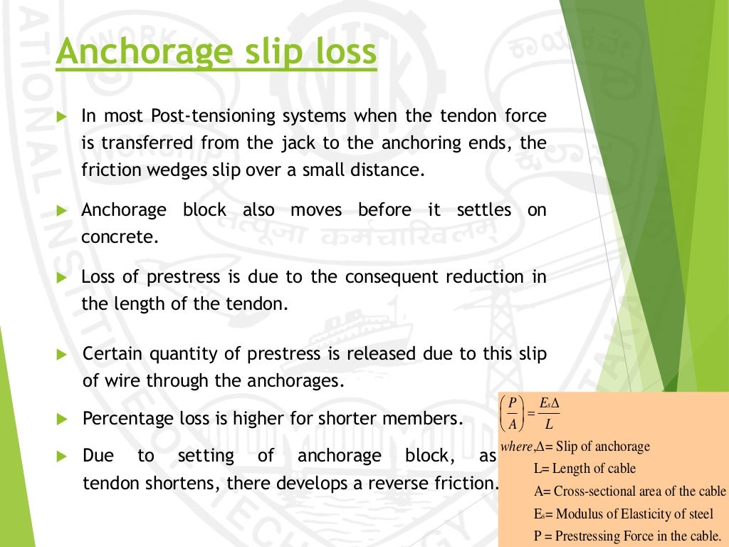 Losses in prestressed concrete