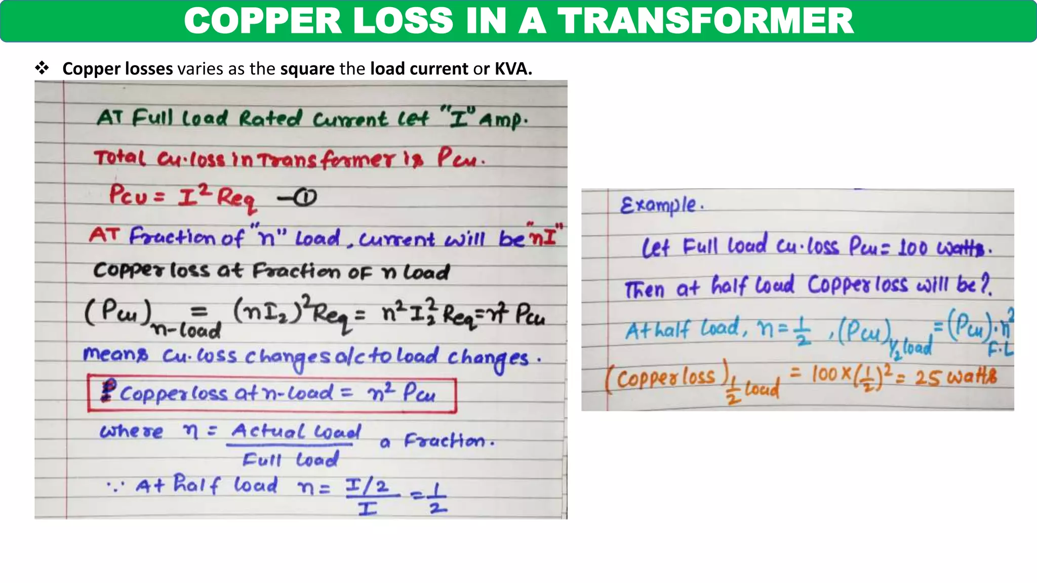 CORE LOSS,COPPER LOSS,EDDY CURRENT,HYSTERESIS LOSS OF TRANSFORMER| DAY6 ...