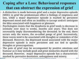 Loss, Grief and Bereavement Coping with Loss and Grief.ppt
