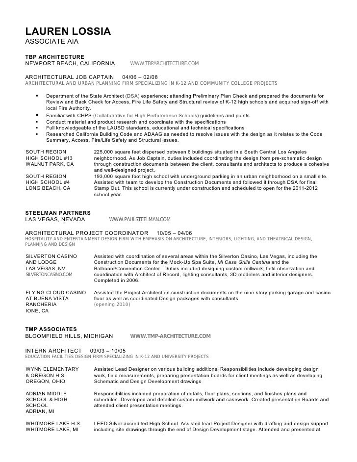 lossia resume arch