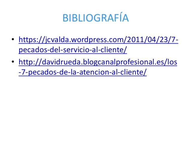 Los siete pecados de atención al cliente