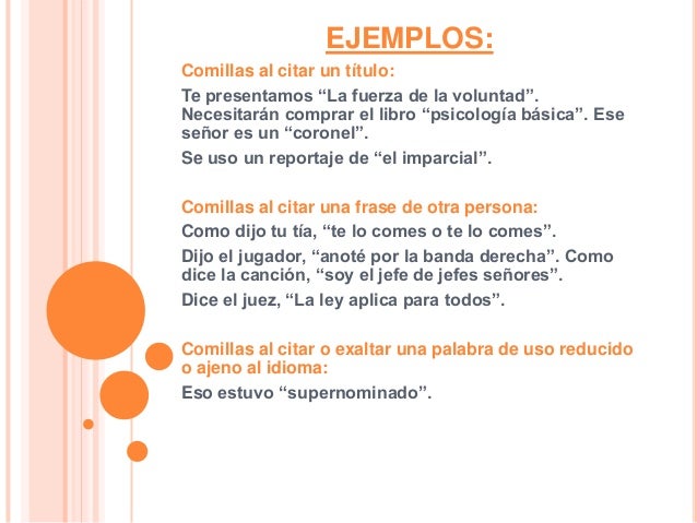 Los signos de puntuación