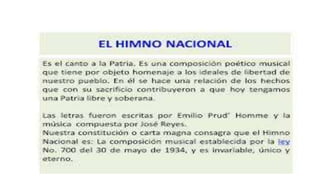 Los simbolos patrios rep. dom