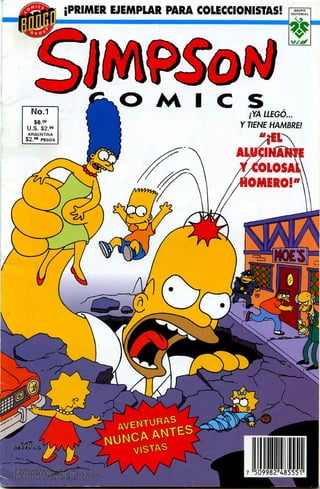 Los Simpson Número 1   El alucinante y colosal Homero COMIC