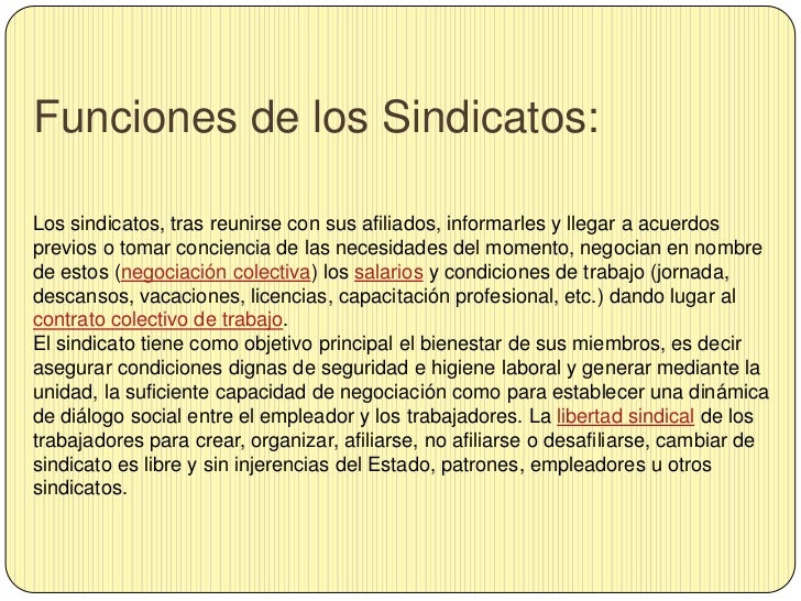 Los sindicatos por ungrid Los sindicatos por ungrid