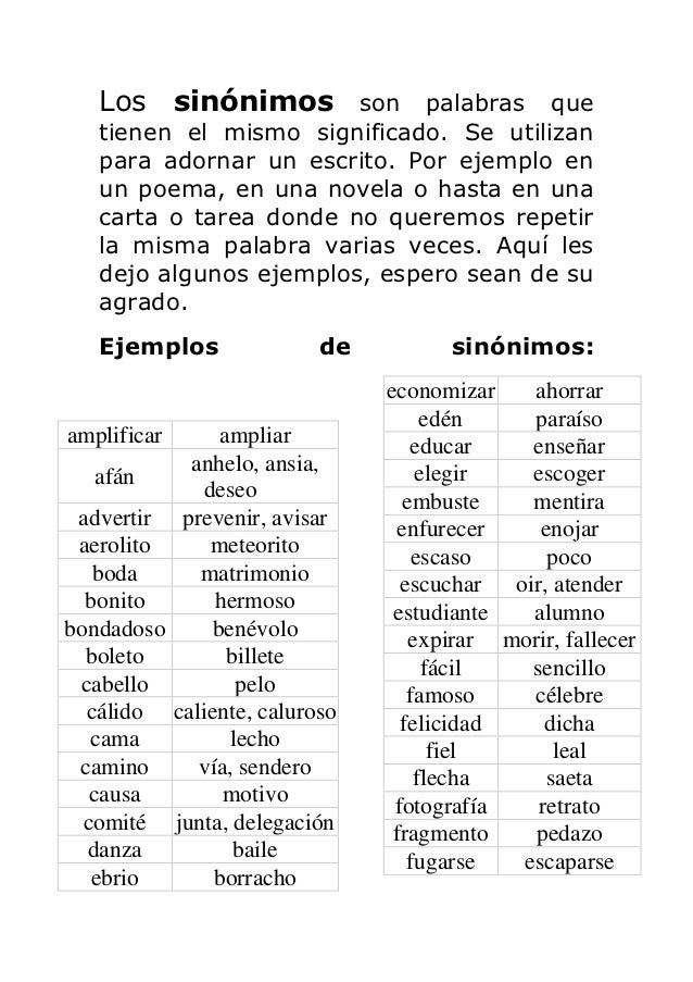 Sinonimo de fácil