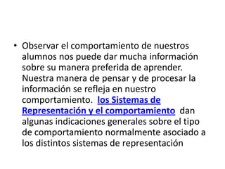 Los Sistemas De Representacion Visual Psicologia