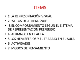 Los Sistemas De Representacion Visual Psicologia