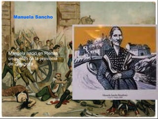 Manuela Sancho Manuela nació en Plenas un pueblo de la provincia  de Zaragoza 