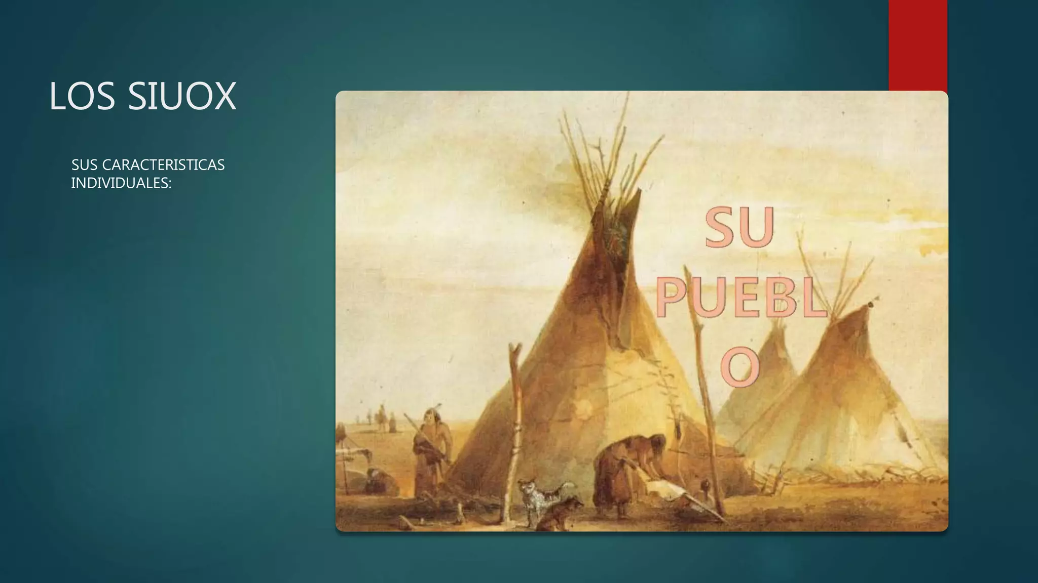 LOS SIUOX
SUS CARACTERISTICAS
INDIVIDUALES: