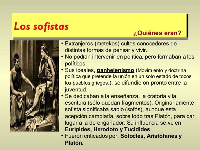 Los sofistas y socrates